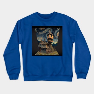 Starry Night Over The Burrow Crewneck Sweatshirt